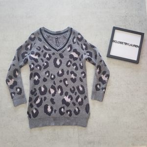 Lord & Taylor Design Lab Animal Print Sweater